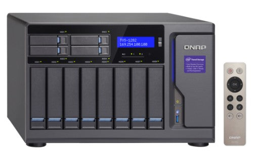 QNAP TVS-1282 NAS Tower Intel® Core™ i5 i5-6500 16 GB DDR4 0 TB QNAP Turbo NAS System Black