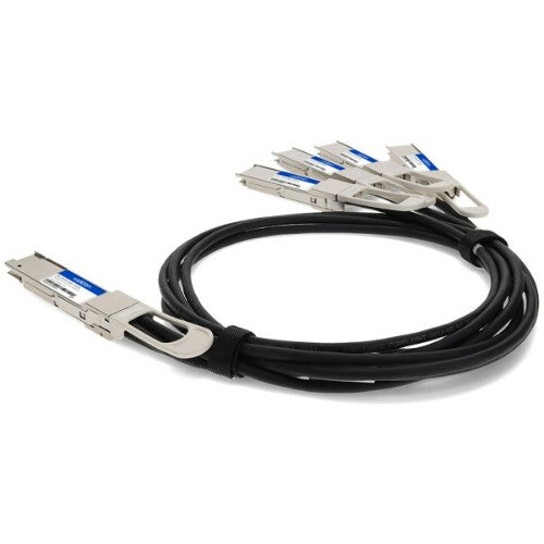 AddOn Networks DAC-Q56DD4Q562-5M-AO InfiniBand/fibre optic cable 98.4" (2.5 m) QSFP-DD 4x QSFP56 Black, Metallic