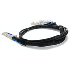 AddOn Networks QSFP-4SFP25G-CU15MAO InfiniBand/fibre optic cable 59.1" (1.5 m) QSFP28 4xSFP28 Black, Silver
