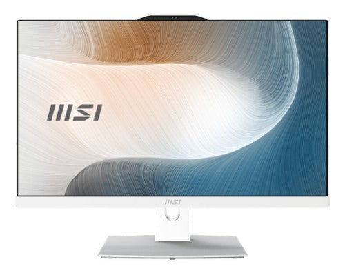 MSI Modern AM242TP 1M-1200US Intel Core 3 100U 23.8" 1920 x 1080 pixels Touchscreen All-in-One PC 8 GB DDR5-SDRAM 512 GB SSD Windows 11 Home Wi-Fi 6E (802.11ax) White