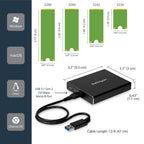 StarTech.com SM22BU31C3R storage drive enclosure SSD enclosure Black M.2