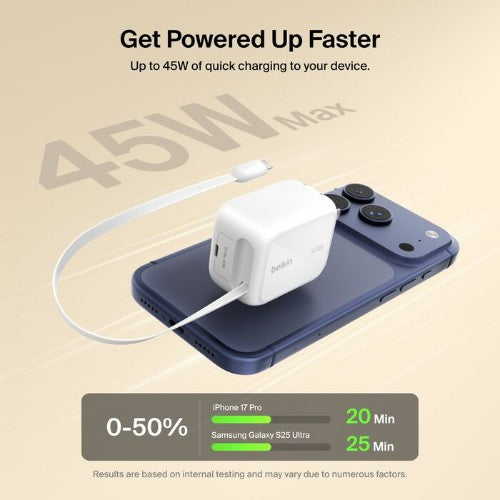 Belkin WCH023DQWH mobile device charger Smartphone White AC Fast charging Indoor