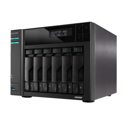 Asustor LOCKERSTOR 6 Gen2 NAS Desktop Intel® Celeron® N5105 8 GB DDR4 HDD ADM Black