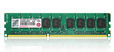 Transcend 4GB DDR3 1600 memory module 1 x 8 GB 240-pin DIMM ECC