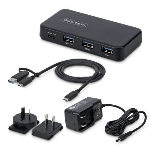 StarTech.com 311NA-USB-HUB interface hub USB 3.2 Gen 1 (3.1 Gen 1) Type-C 5000 Mbit/s Black