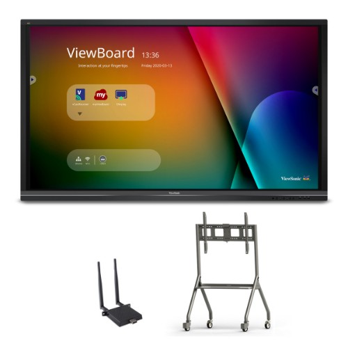 Viewsonic IFP9850-E4 signage display Interactive flat panel 98" LED Wi-Fi 350 cd/m² 4K Ultra HD Black Touchscreen Built-in processor Android 8.0