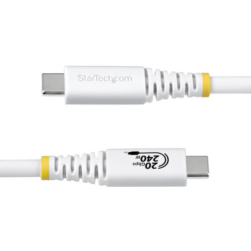 StarTech.com CC6FT20GUSB4TPW USB cable USB4 Gen 2x2 70.9" (1.8 m) USB C 20 Gbit/s 240 W White