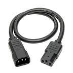 Tripp Lite P005-002 power cable Black 24" (0.61 m) C14 coupler C13 coupler