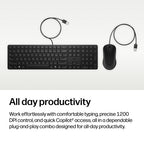 HP 175C Wired Mouse and Keyboard Combo