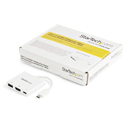 StarTech.com CDP2HDUACPW laptop dock/port replicator Wired USB 3.2 Gen 1 (3.1 Gen 1) Type-C White