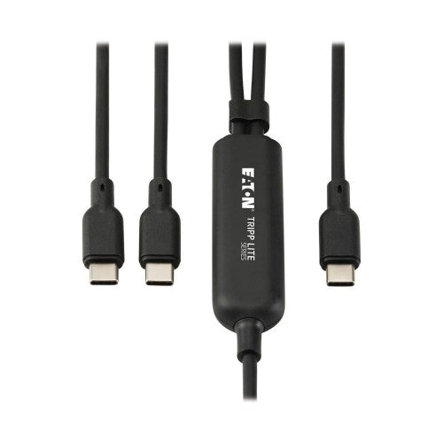 Eaton U420P-2X4-140W USB cable USB 2.0 48" (1.22 m) USB C 2 x USB C 0.48 Gbit/s Black, Gray