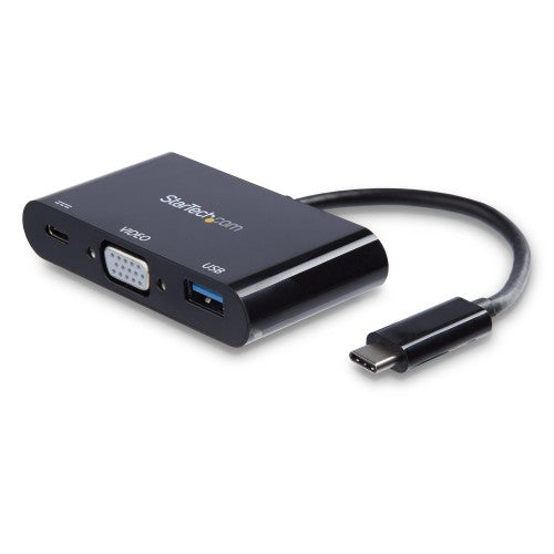 StarTech.com CDP2VGAUACP laptop dock/port replicator Wired USB 3.2 Gen 1 (3.1 Gen 1) Type-C Black