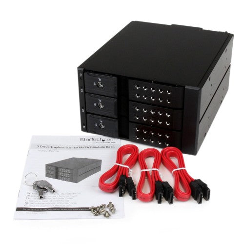 StarTech.com HSB3SATSASBA disk array 0 TB Black