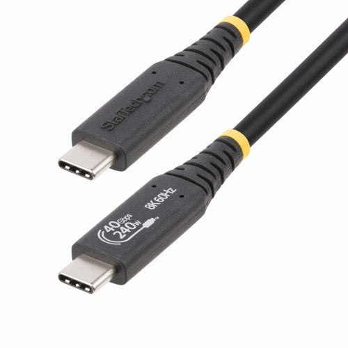 StarTech.com 50C-40G-USB4-CABLE USB cable USB4 Gen 3x2 19.7" (0.5 m) USB C 40 Gbit/s 240 W Black