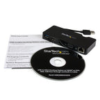 StarTech.com USB3SMDOCKHV laptop dock/port replicator Wired USB 3.2 Gen 1 (3.1 Gen 1) Type-A Black