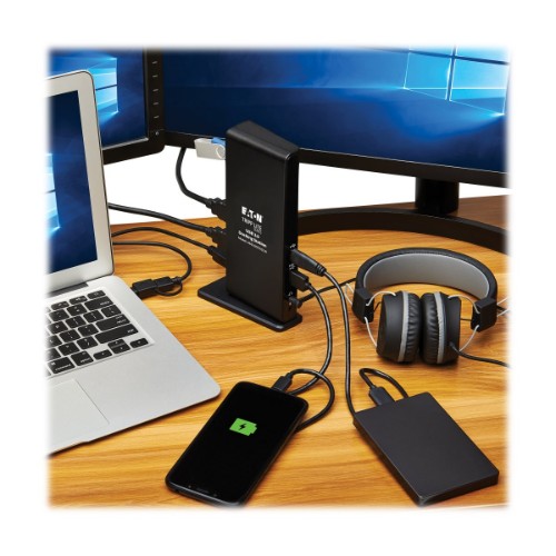 Tripp Lite U442-DOCK22-B laptop dock/port replicator Wired USB 3.2 Gen 1 (3.1 Gen 1) Type-B Black