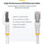 StarTech.com NLWH-6IN-CAT8-PATCH networking cable White 5.98" (0.152 m) S/FTP (S-STP)