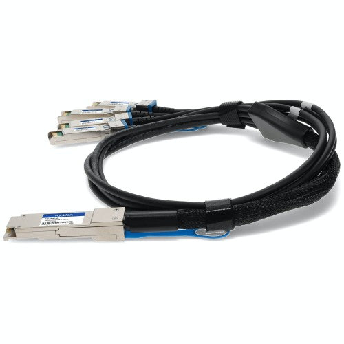 AddOn Networks 470-ABQF-AO InfiniBand/fibre optic cable 78.7" (2 m) QSFP28 4x SFP28 Black