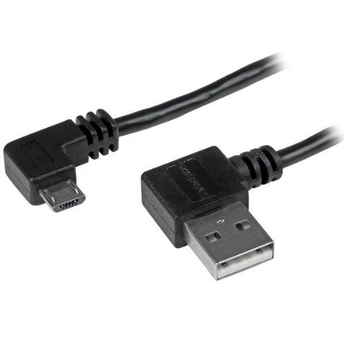 StarTech.com USB2AUB2RA2M USB cable USB 2.0 78.7" (2 m) USB A Micro-USB B 0.48 Gbit/s Black