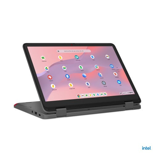 Lenovo 500e Yoga Chromebook Gen 4 Intel® N N100 12.2" Touchscreen WUXGA 4 GB LPDDR5-SDRAM 32 GB eMMC Wi-Fi 6E (802.11ax) ChromeOS US English Gray