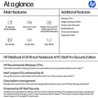 HP EliteBook 6 G1i AI PC Wolf Pro Security Edition Intel Core Ultra 5 235U Laptop 16" WUXGA 16 GB DDR5-SDRAM 512 GB SSD Wi-Fi 7 (802.11be) Windows 11 Pro Silver