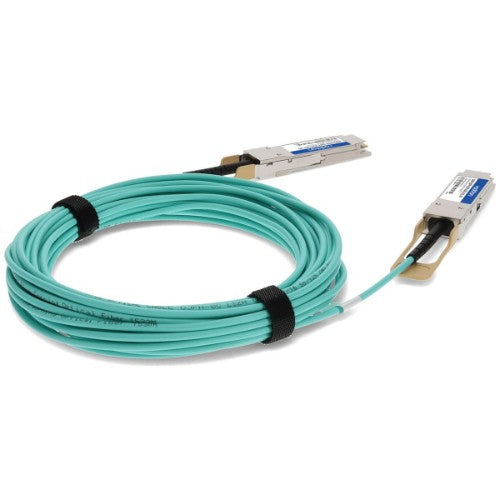 AddOn Networks 100G-QSFP-QSFP-AOC-0101-AO InfiniBand/fibre optic cable 39.4" (1 m) QSFP28 Turquoise