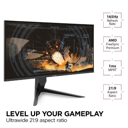 Viewsonic VX Series VX3418-2K computer monitor 34" 3440 x 1440 pixels UltraWide Quad HD LED Black
