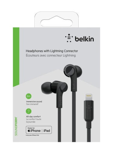Belkin Rockstar Headphones Wired In-ear Calls/Music Black