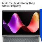 HP EliteBook 6 G2i 14 inch Notebook Next Gen AI PC Wolf Pro Security Edition Copilot+ PC Laptop 14" WUXGA 16 GB DDR5-SDRAM 512 GB SSD Wi-Fi 7 (802.11be) Windows 11 Pro Silver
