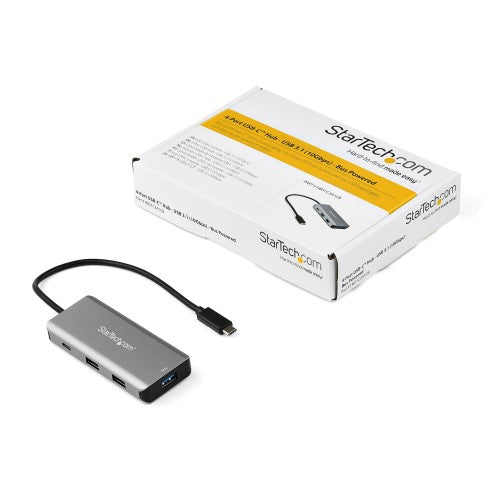 StarTech.com HB31C3A1CB interface hub USB 3.2 Gen 2 (3.1 Gen 2) Type-C 10000 Mbit/s Black, Gray
