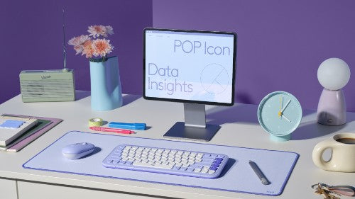 Logitech 920-013050 keyboard Universal Bluetooth QWERTY English Lilac, White