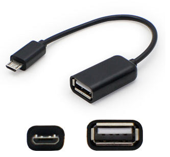 AddOn Networks USBOTG USB cable 5" (0.127 m) USB A Micro-USB A Black