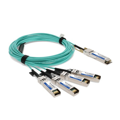 AddOn Networks MFA7A50-C010-AO InfiniBand/fibre optic cable 393.7" (10 m) QSFP28 4x SFP28 AOC Aqua color