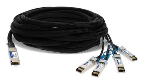 AddOn Networks QSFP-4SFP-PDAC1M-FT-AO InfiniBand/fibre optic cable 39.4" (1 m) QSFP+ 4x SFP+ DAC Black