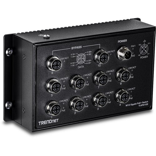 Trendnet TI-XPG102 network switch Unmanaged Power over Ethernet (PoE) Black
