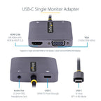 StarTech.com 122-USBC-HDMI-4K-VGA USB graphics adapter 3840 x 2160 pixels Gray