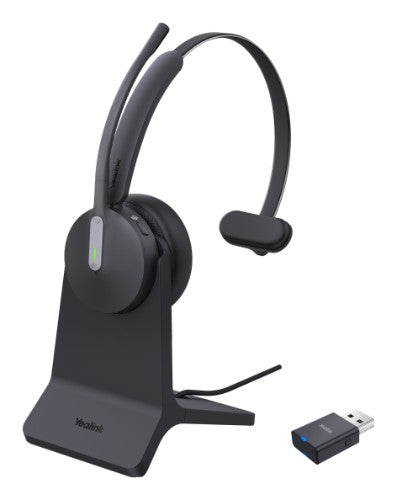 Yealink WH64 Hybird Mono with Charging Stand Teams Headset Wireless Head-band Office/Call center USB Type-C Bluetooth Black