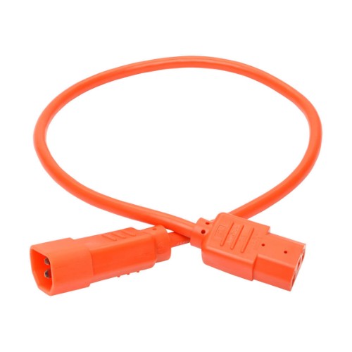 Tripp Lite P004-002-AOR power cable Orange 23.6" (0.6 m) C13 coupler C14 coupler