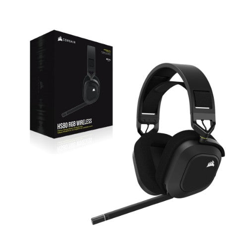 Corsair HS80 RGB WIRELESS Headset Wired & Wireless Head-band Gaming Carbon