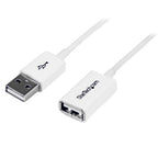 StarTech.com 3m USB2.0 m/f USB cable 118.1" (3 m) USB A 0.48 Gbit/s White