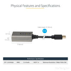 StarTech.com MDP2HDEC video cable adapter 13" (0.331 m) Mini DisplayPort HDMI Type A (Standard)
