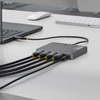 StarTech.com QUAD-USB-HDMI-ADAPT laptop dock/port replicator Wired USB 3.2 Gen 1 (3.1 Gen 1) Type-C Gray