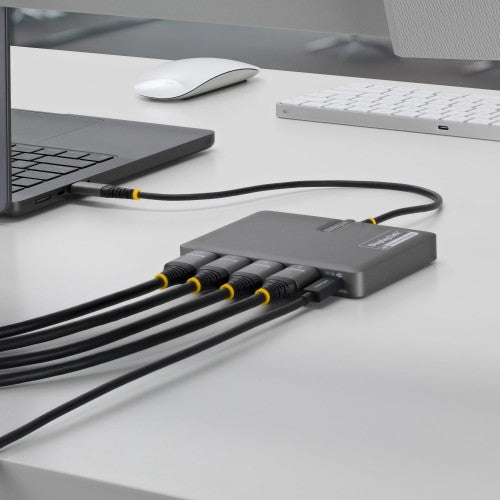 StarTech.com QUAD-USB-HDMI-ADAPT laptop dock/port replicator Wired USB 3.2 Gen 1 (3.1 Gen 1) Type-C Gray