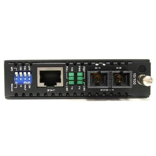 StarTech.com ET90110SM302 network media converter 200 Mbit/s 1310 nm Single-mode Black - Buy IT Solutions