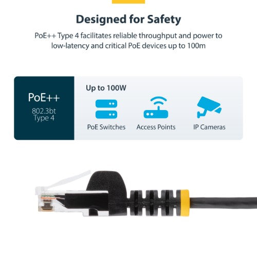 StarTech.com N6PAT6INBKS networking cable Black 7.87" (0.2 m) Cat6 U/UTP (UTP)