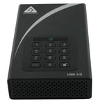 Apricorn ADT-3PL256-4000 external hard drive 4 TB 7200 RPM USB Type-A 3.2 Gen 1 (3.1 Gen 1) Black