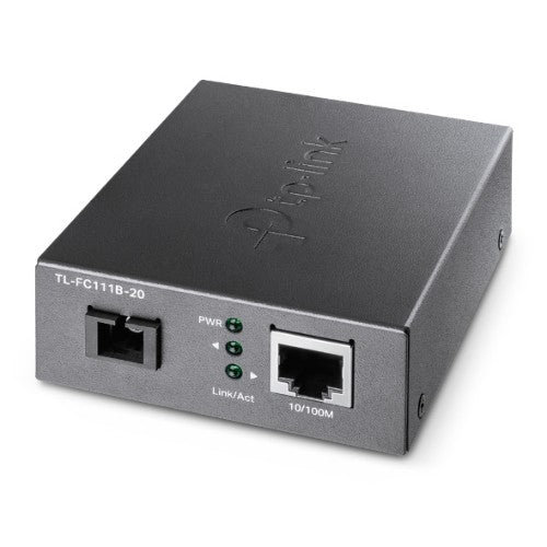 TP-Link TL-FC111B-20 network media converter 100 Mbit/s Single-mode Black
