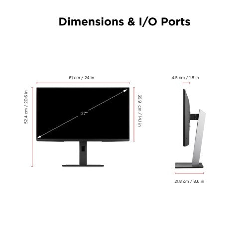 Viewsonic VG Series VG2751 computer monitor 27" 1920 x 1080 pixels Full HD LED Black