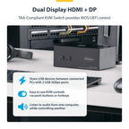 StarTech.com P2ADDH462-KVM-SWITCH KVM switch Black