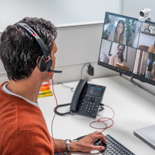 HP Poly Blackwire 5210 Headset +Inline Cable +USB-C/A Adapter TAA